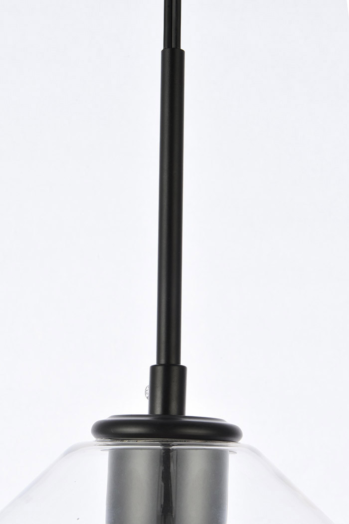 Elegant Gene 1 Light Plug-In Pendant - Black (LDPG2256BK)