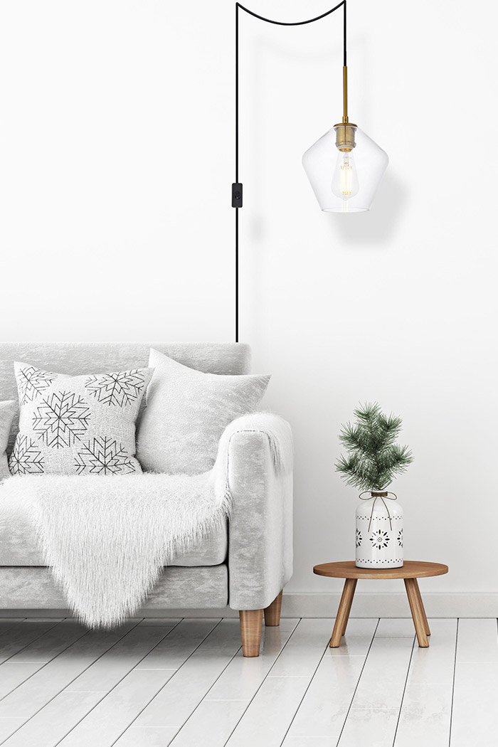 Elegant - Gene 1 Light Plug-In Pendant