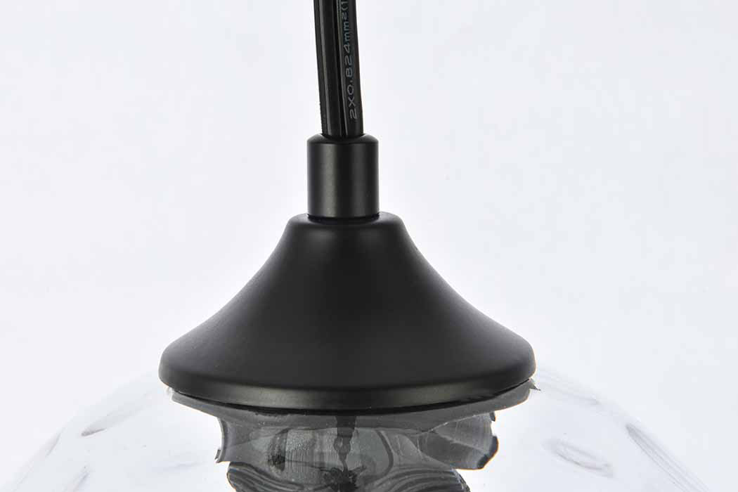 Elegant Pendant Light - Black/Glass, L 6" (LDPG2280)