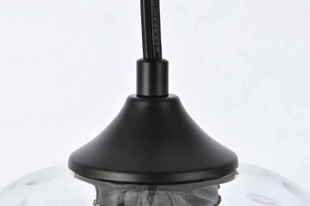 Elegant Pendant Light - Black/Glass, L 8" (LDPG2281)