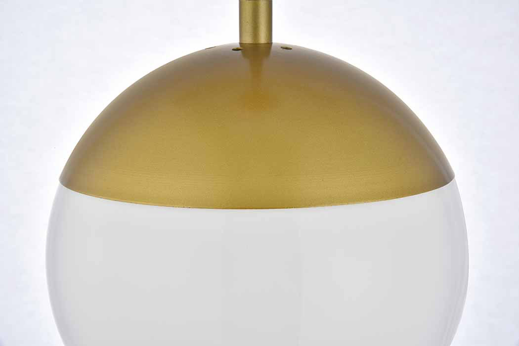 Elegant Eclipse 1 Light Plug - Brass/Glass Matte, L 8" (LDPG6030BR)