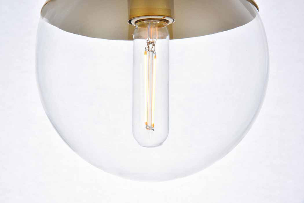 Elegant Eclipse 1 Light Plug - Brass, L 8" (LDPG6031BR)