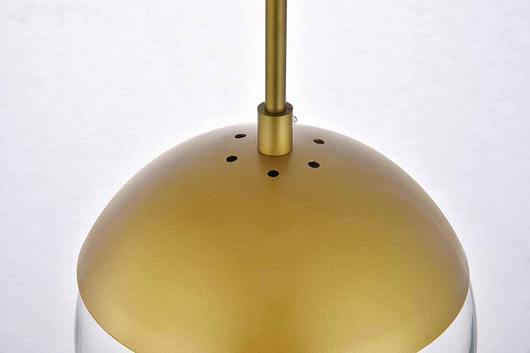 Elegant Eclipse 1 Light Plug - Brass, L 8" (LDPG6031BR)