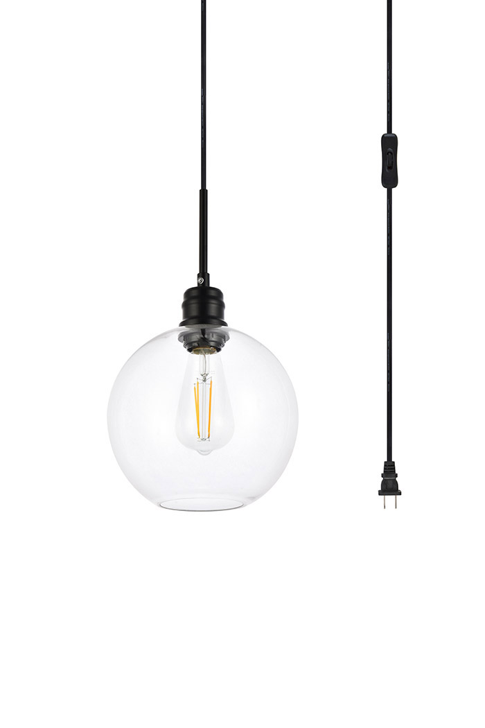 Elegant Emett 1 Light Plug - Black (LDPG6204BK)