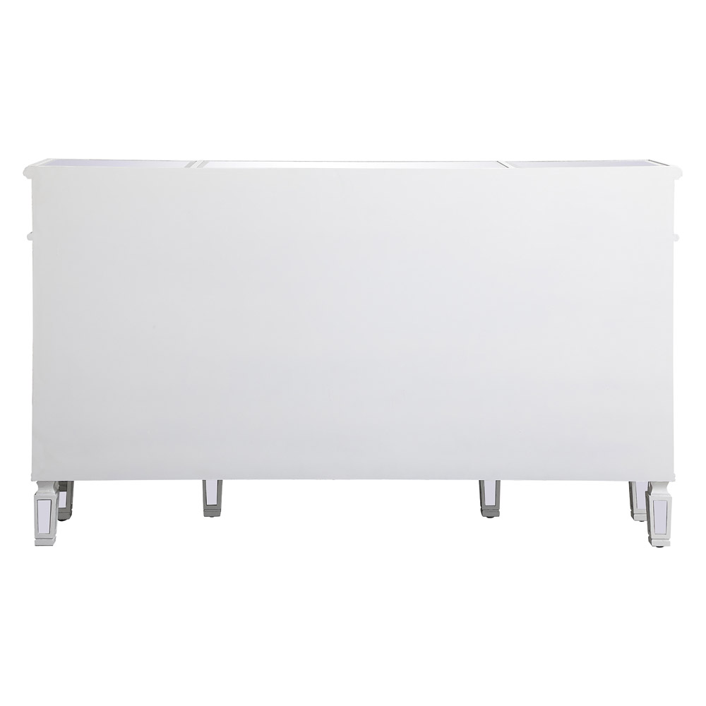 Elegant 60" Mirrored Credenza - White (MF6-1001AW)