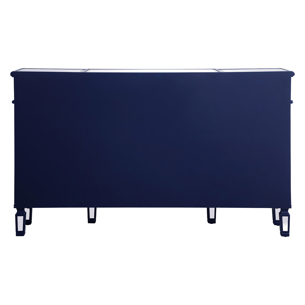 Elegant 60" Mirrored Credenza - Blue (MF6-1001BL)