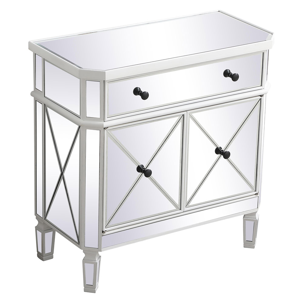 Elegant 32" Mirrored Cabinet - White (MF6-1002AW)