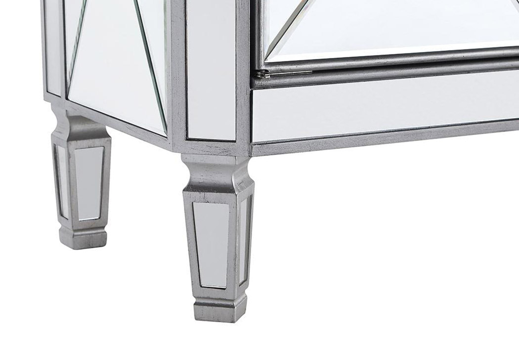 Elegant 32" Mirrored Cabinet - Silver (MF6-1002SC)