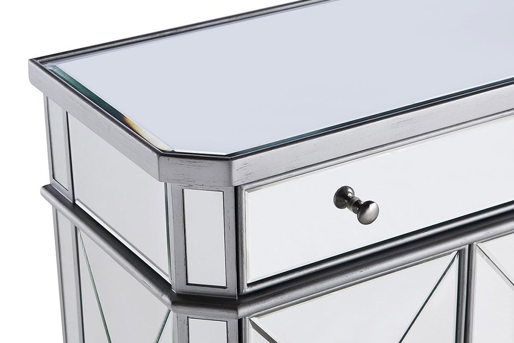 Elegant 32" Mirrored Cabinet - Silver (MF6-1002SC)