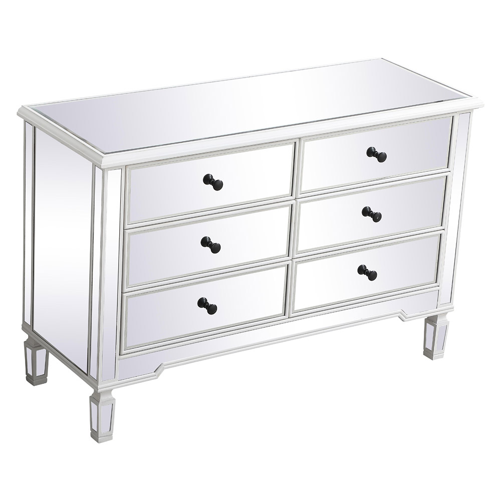 Elegant 6 Drawer Dresser - White (MF6-1017AW)