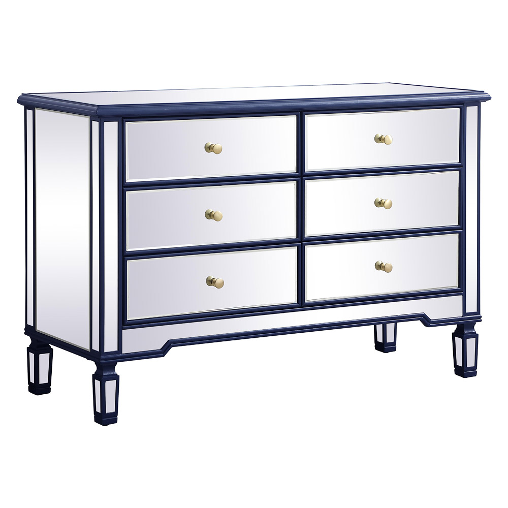 Elegant 6 Drawer Dresser - Blue (MF6-1017BL)