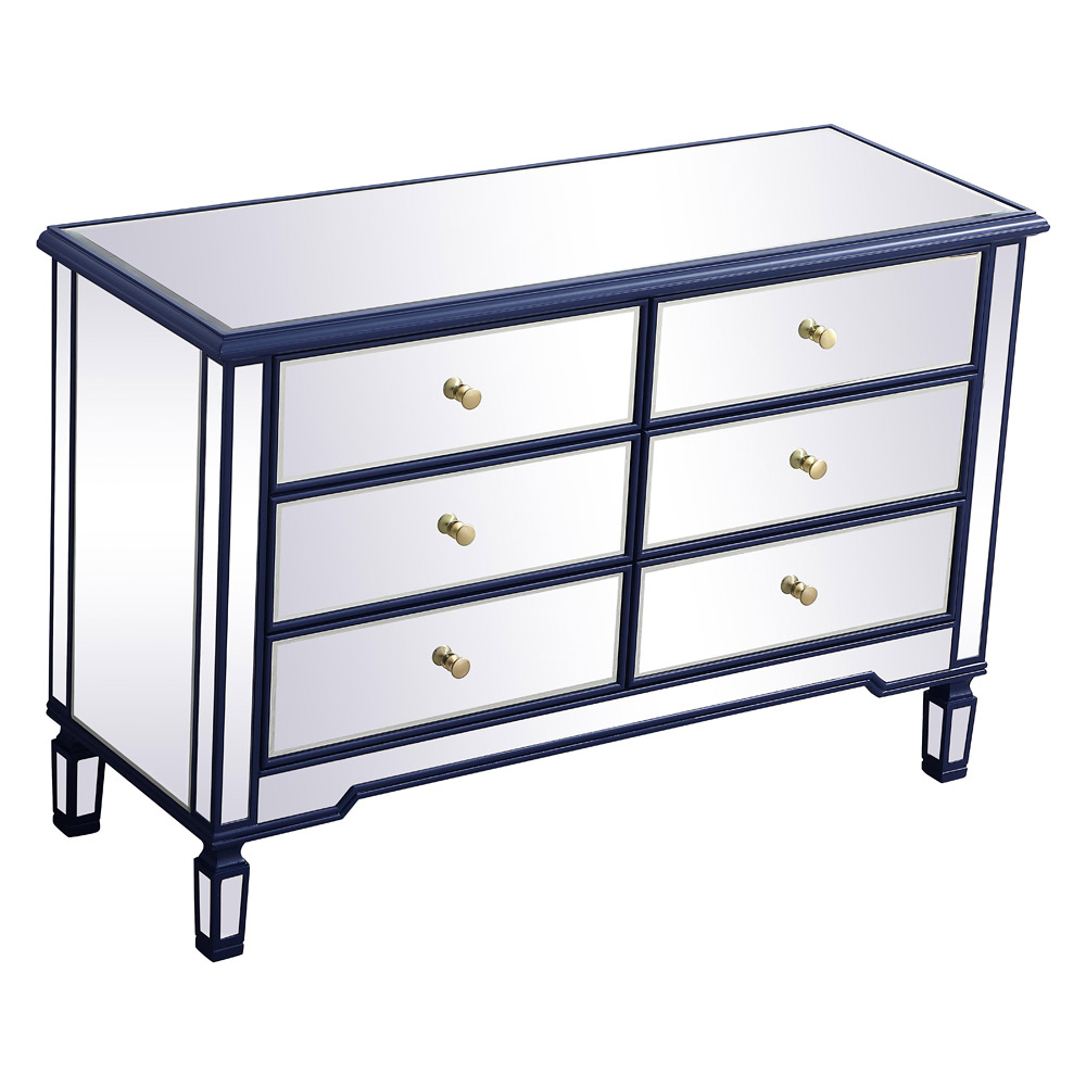 Elegant 6 Drawer Dresser - Blue (MF6-1017BL)