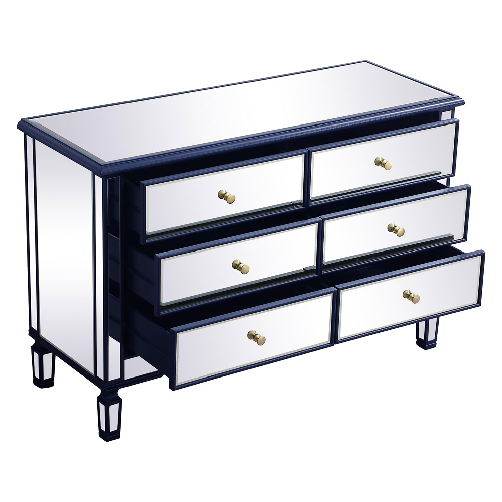 Elegant 6 Drawer Dresser - Blue (MF6-1017BL)