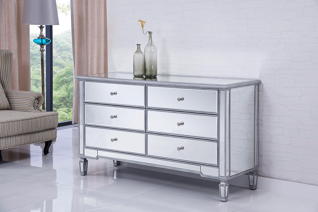 Elegant 6 Drawers Cabinet - Silver (MF6-1036S)