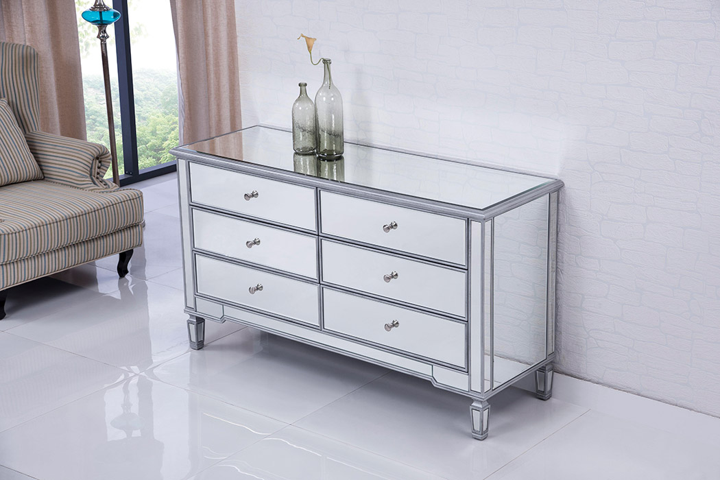 Elegant 6 Drawers Cabinet - Silver (MF6-1036S)