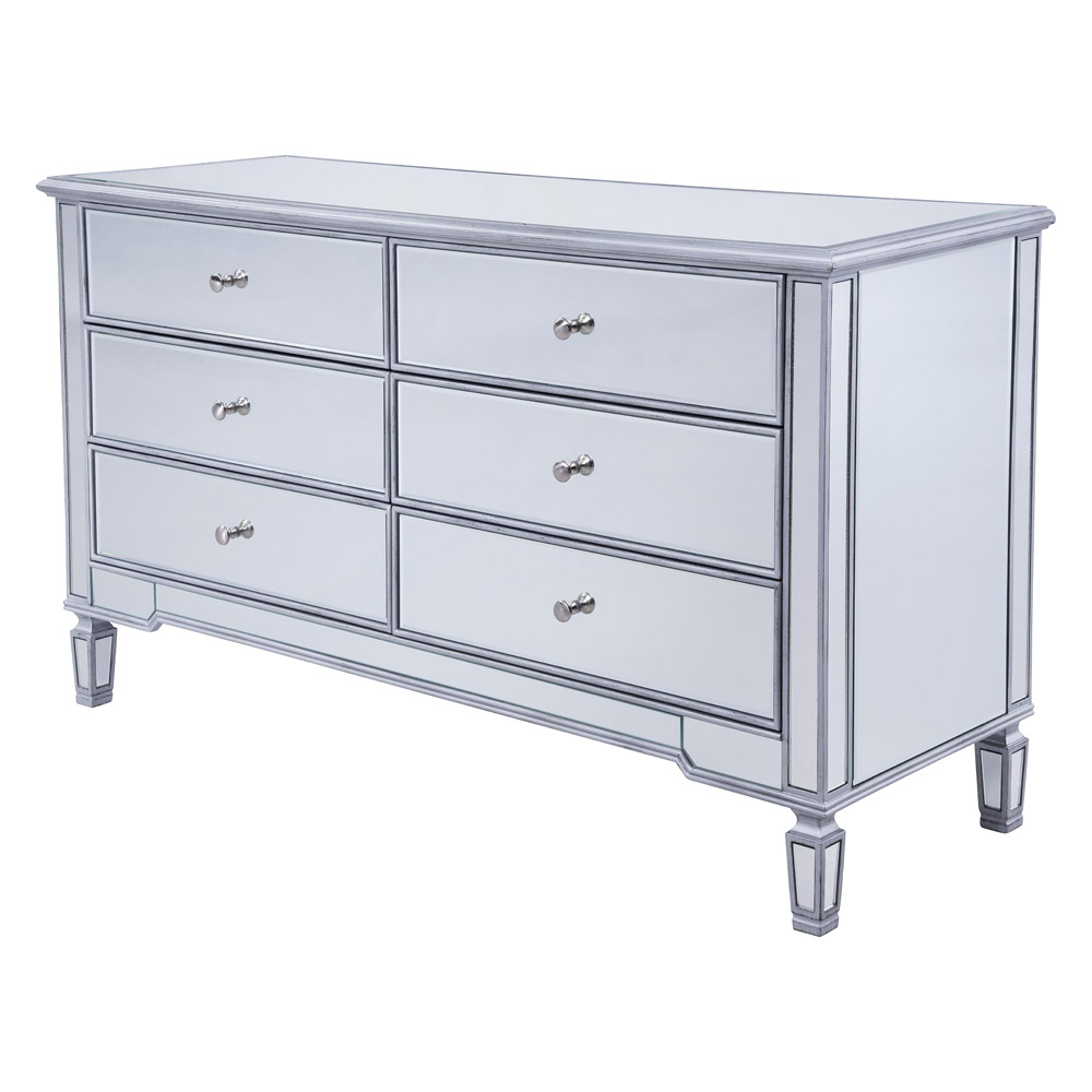 Elegant 6 Drawers Cabinet - Silver (MF6-1036S)