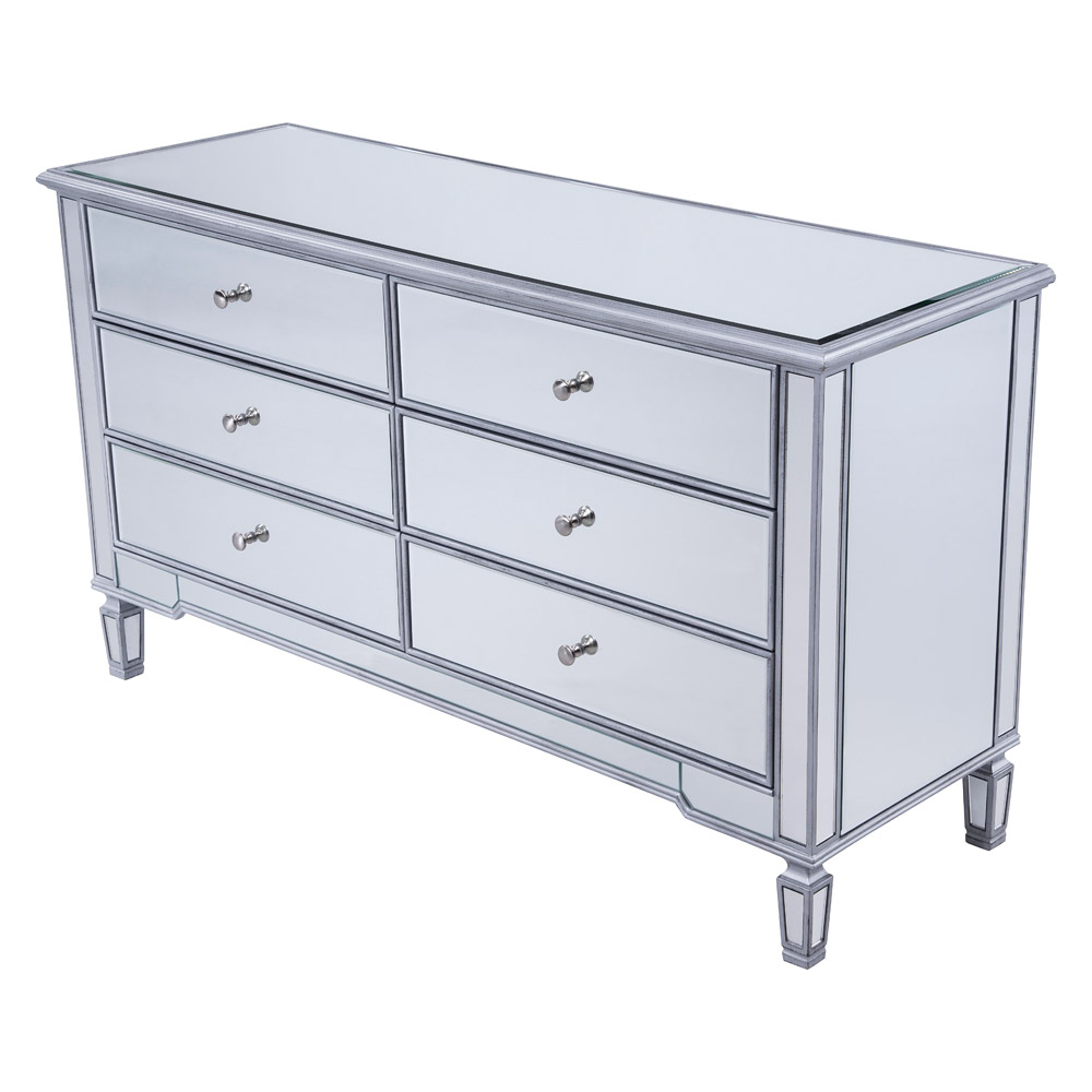 Elegant 6 Drawers Cabinet - Silver (MF6-1036S)