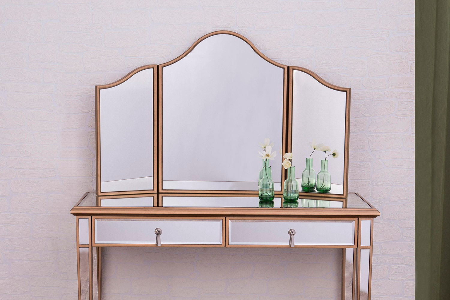 Elegant Chamberlan Contemporary Mirror - Gold, L 39" (MF6-1105G)