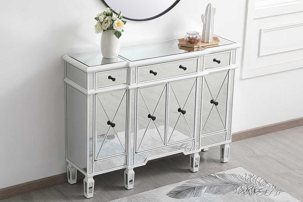 Elegant 3 Drawer 4 Door Cabinet - White (MF6-1111AW)