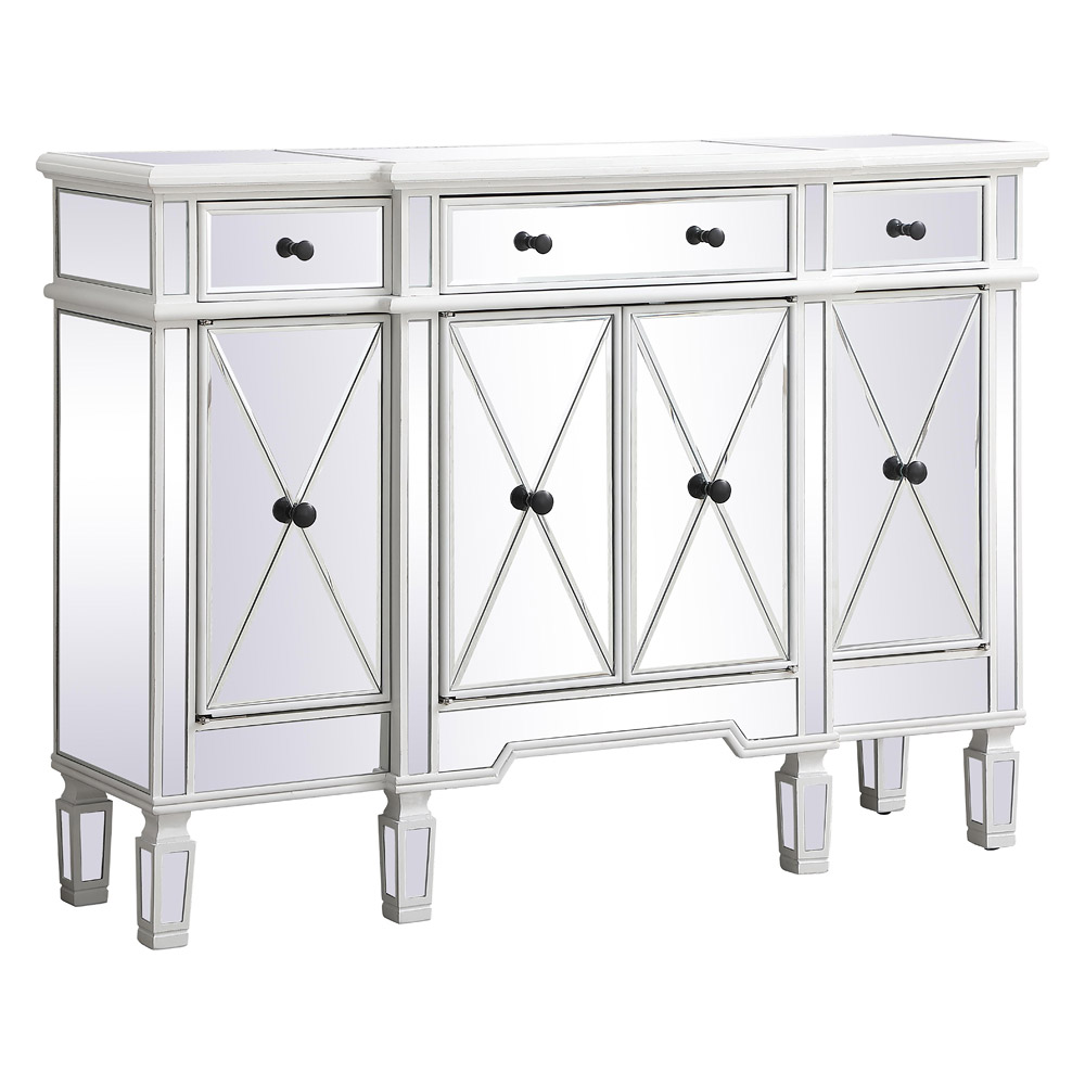 Elegant 3 Drawer 4 Door Cabinet - White (MF6-1111AW)