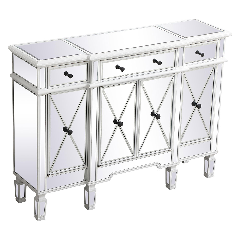 Elegant 3 Drawer 4 Door Cabinet - White (MF6-1111AW)