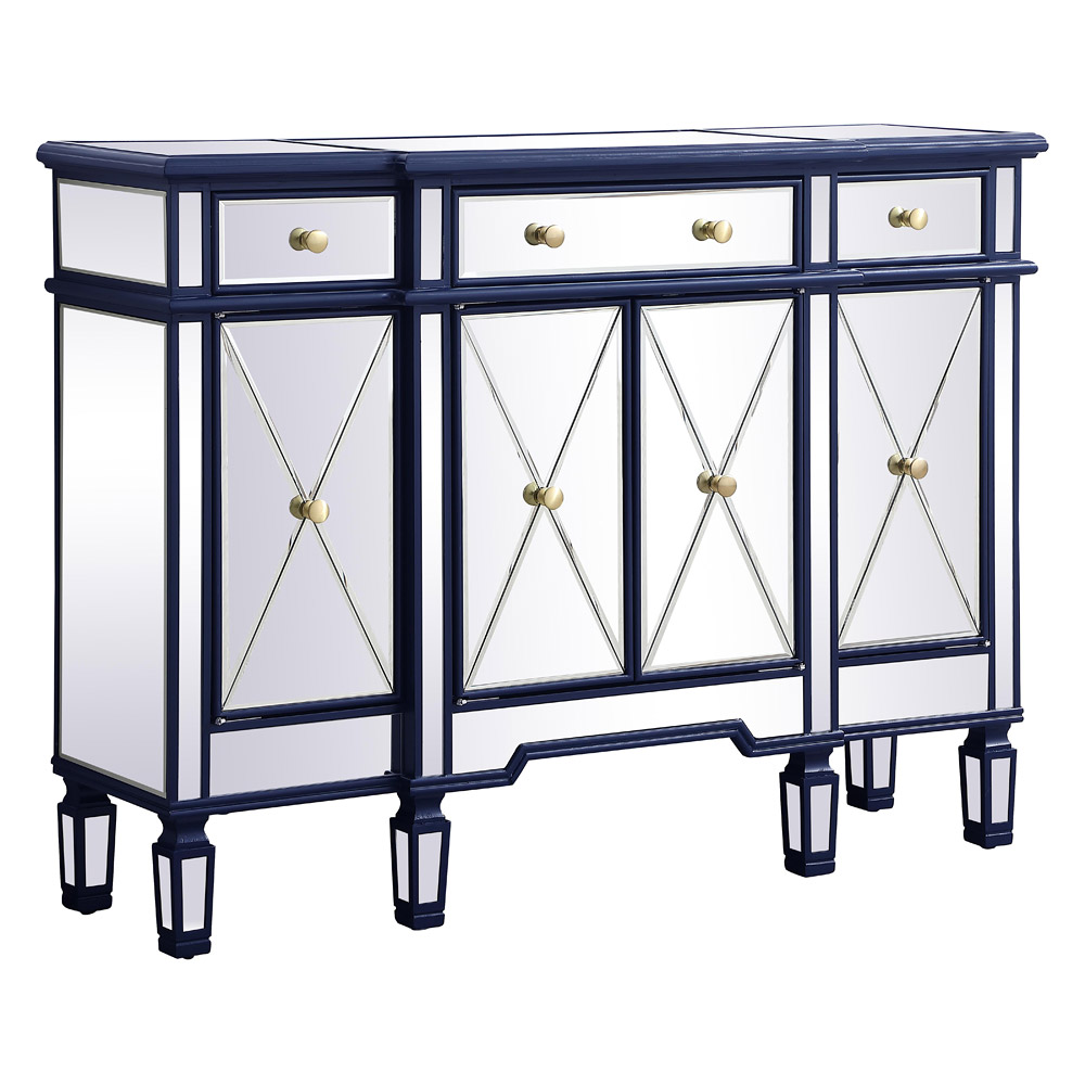 Elegant 3 Drawer 4 Door Cabinet - Blue (MF6-1111BL)