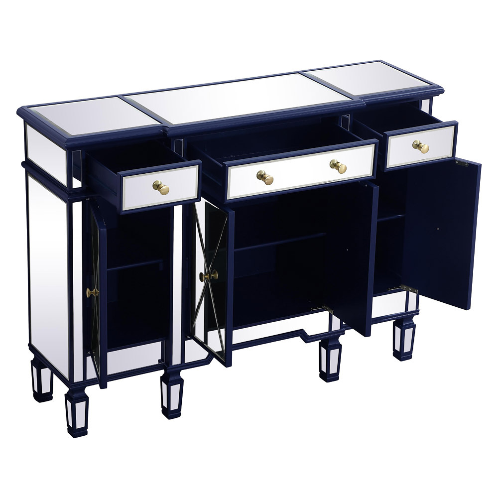 Elegant 3 Drawer 4 Door Cabinet - Blue (MF6-1111BL)