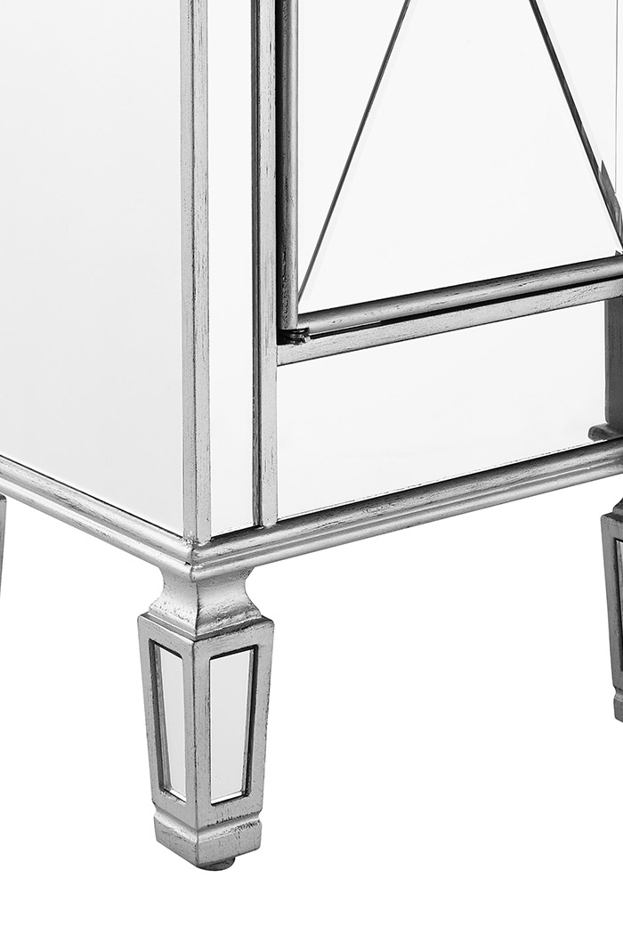 Elegant 3 Drawer 4 Door Cabinet - Silver (MF6-1111SC)