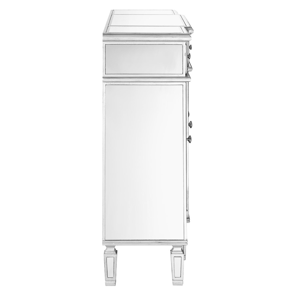 Elegant 3 Drawer 4 Door Cabinet - Silver (MF6-1111SC)