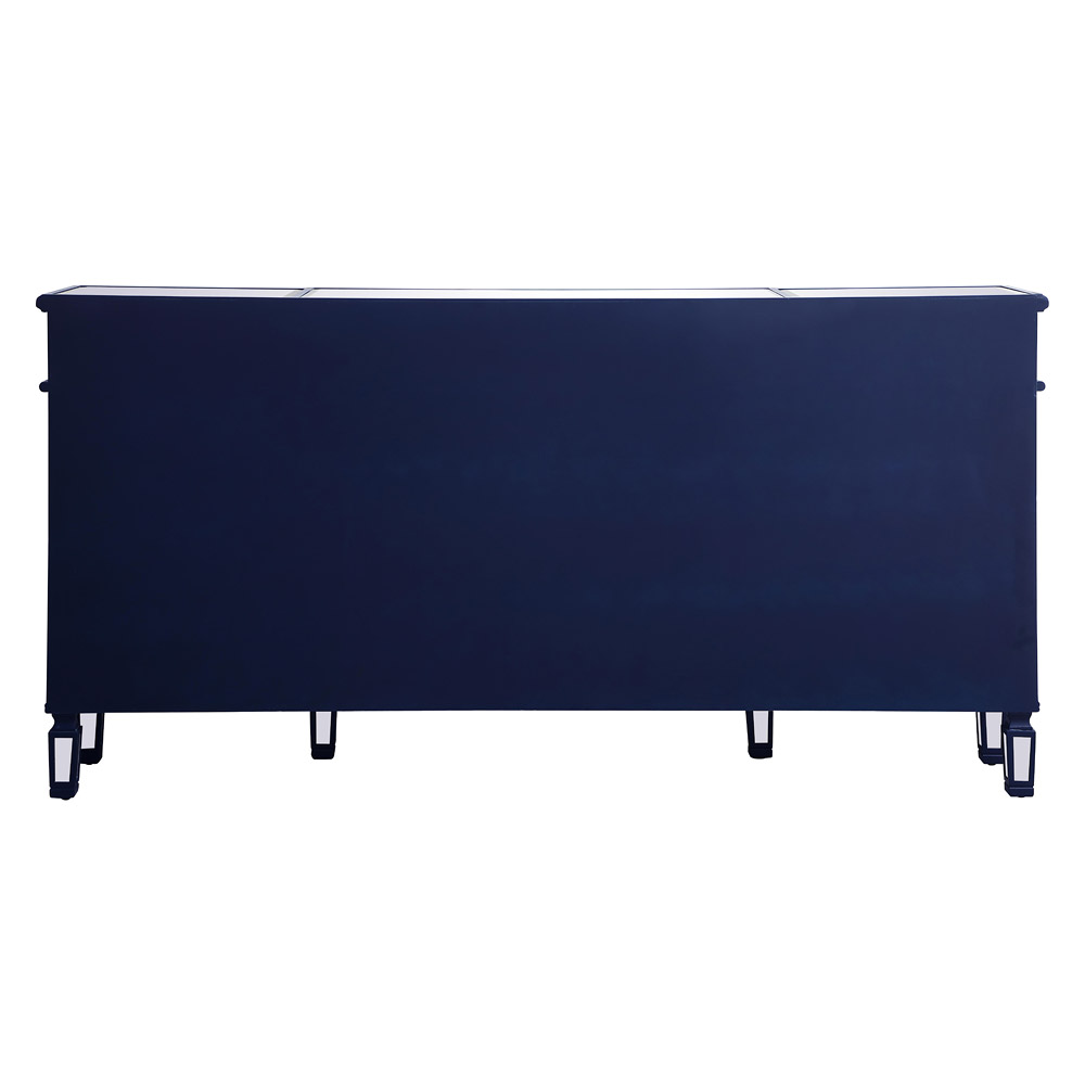 Elegant 72" Mirrored Credenza - Blue (MF6-2111BL)