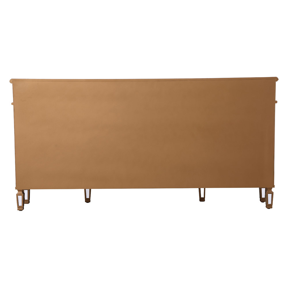 Elegant 72" Mirrored Credenza - Gold (MF6-2111GC)