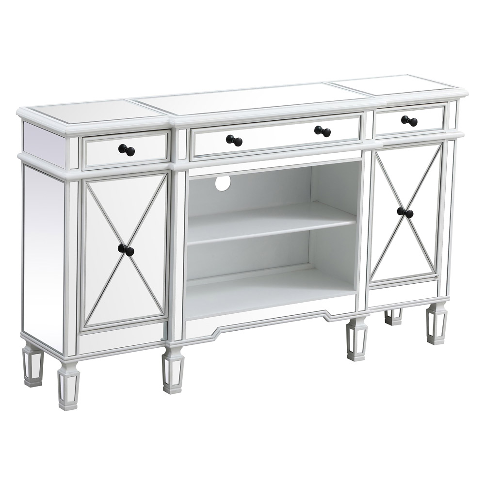 Elegant Contempo 60" Mirrored Credenza - White (MF61060AW)