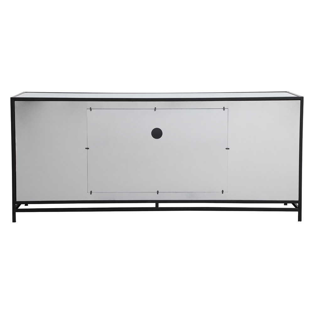 Elegant 60" Mirrored TV Stand - Black (MF701BK-F1)