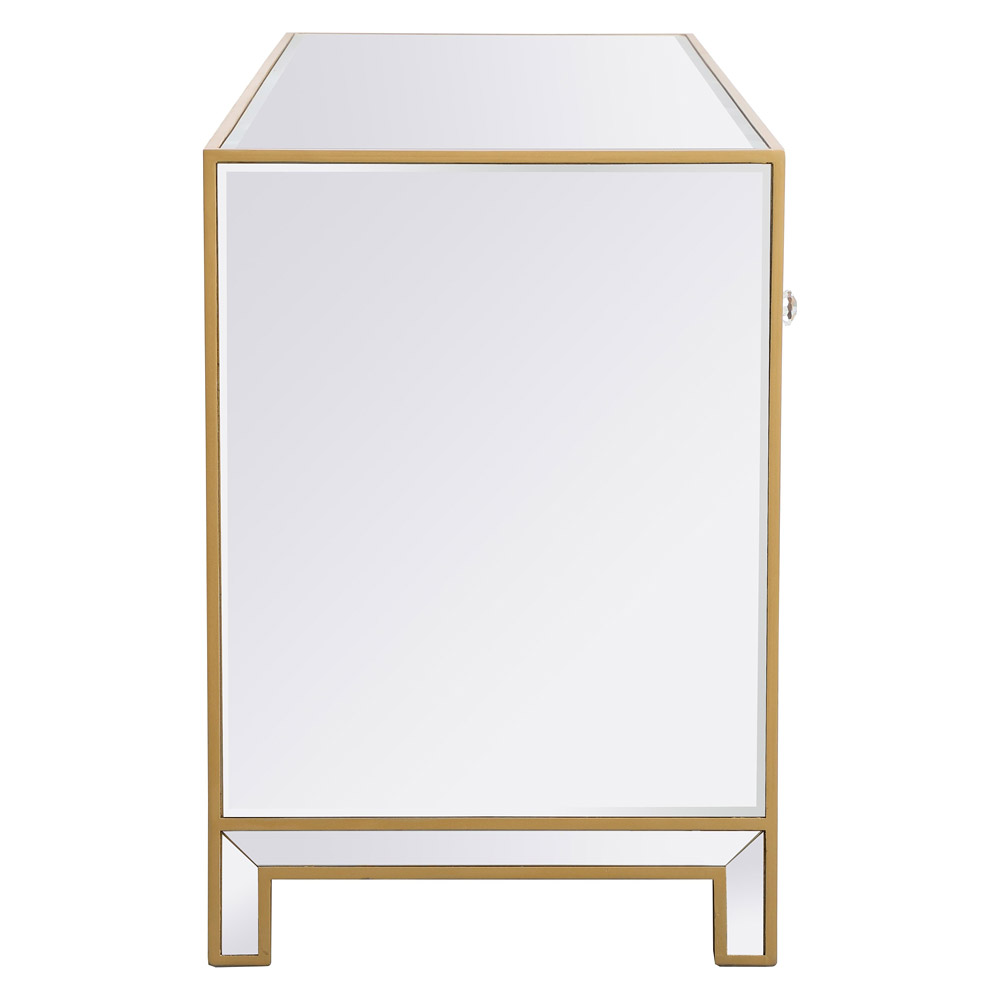 Elegant 60" Mirrored TV Stand - Gold (MF701G-F1)