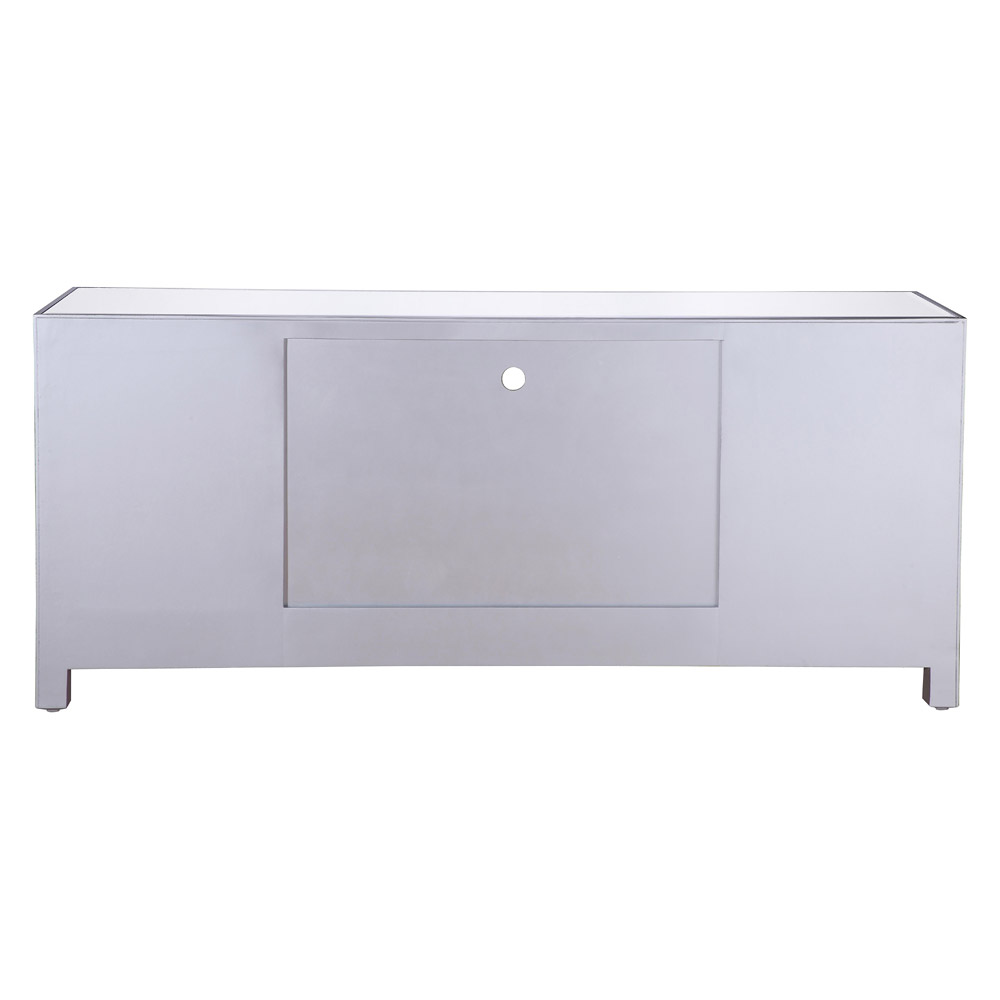 Elegant 60" Mirrored TV Stand - Silver (MF701S)