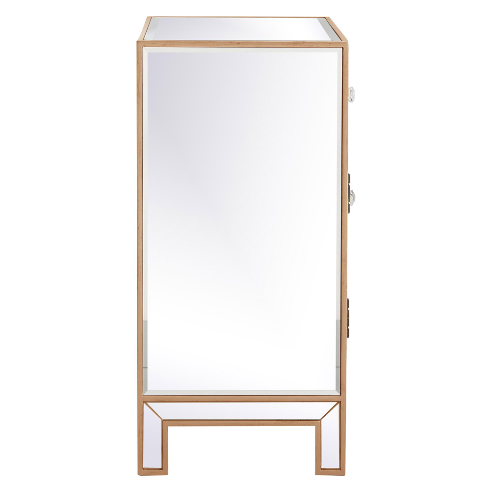 Elegant 29" Mirrored Cabinet - Gold (MF71034G)