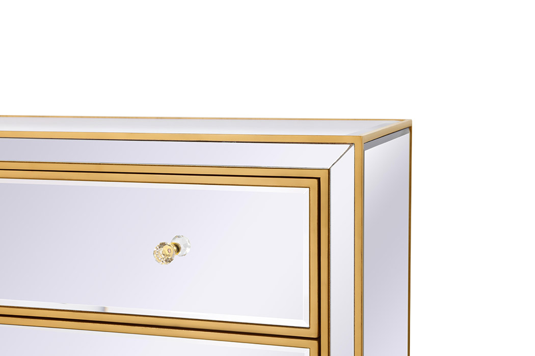 Elegant 3 Drawers 40" Chest - Gold (MF72019G)