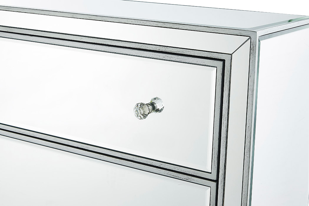 Elegant 3 Drawers 40" Chest - Silver (MF72019S)