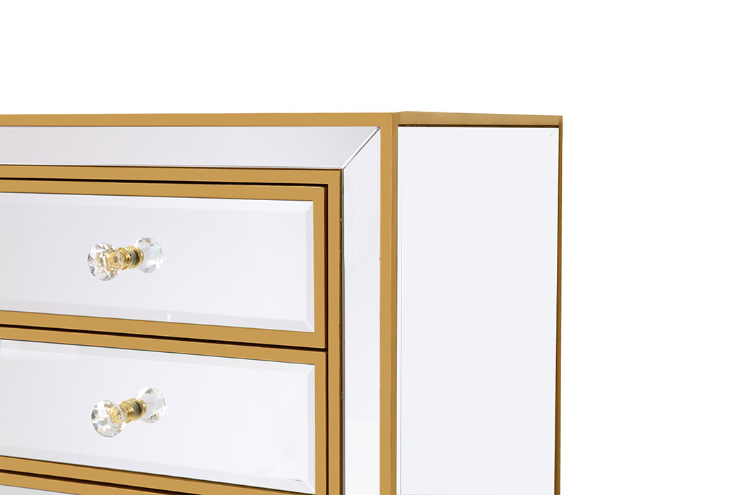 Elegant 7 Drawers 18" Lingerie Chest - Gold (MF72047G)