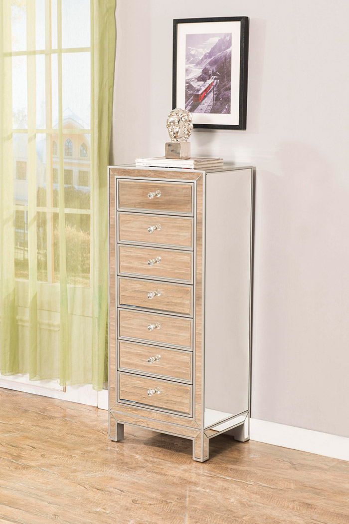 Elegant 7 Drawers 18" Lingerie Chest - Silver (MF72047S)