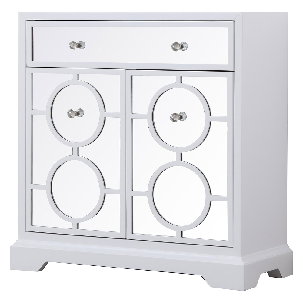 Elegant 32" Mirrored Cabinet - White (MF81002WH)