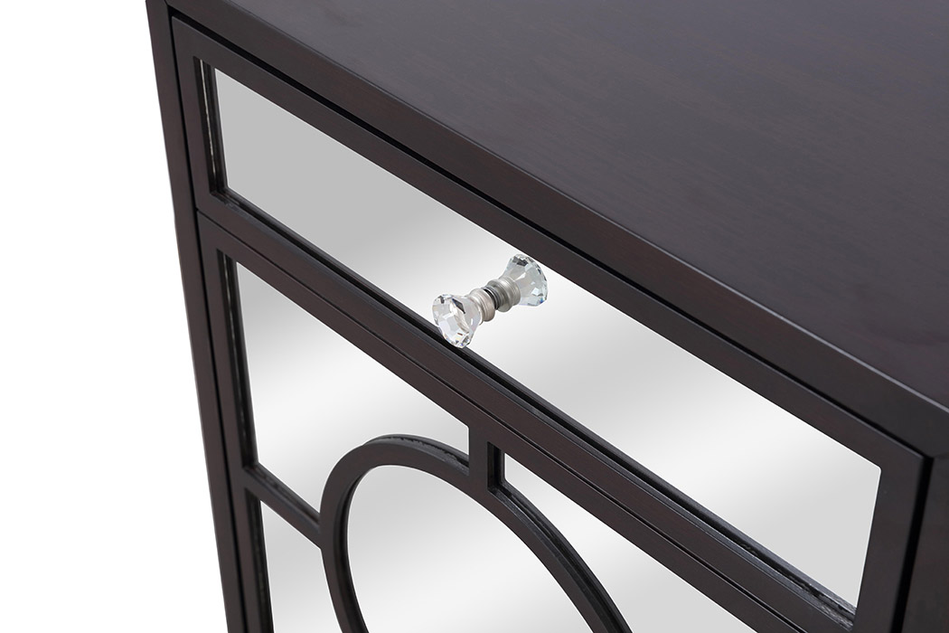 Elegant 24" Mirrored Cabinet - Dark Brown (MF81016DT)