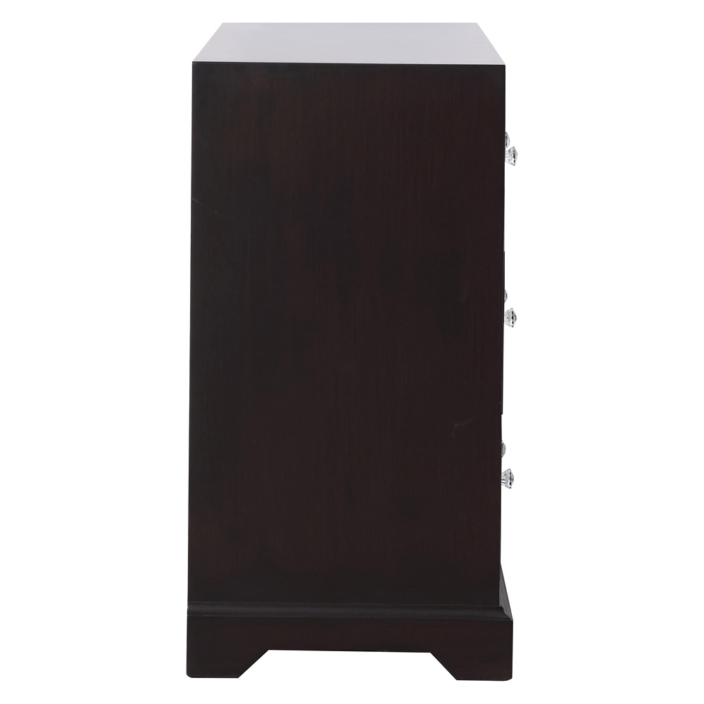 Elegant 48" Mirrored Six Drawer Cabinet - Dark Brown (MF81017DT)