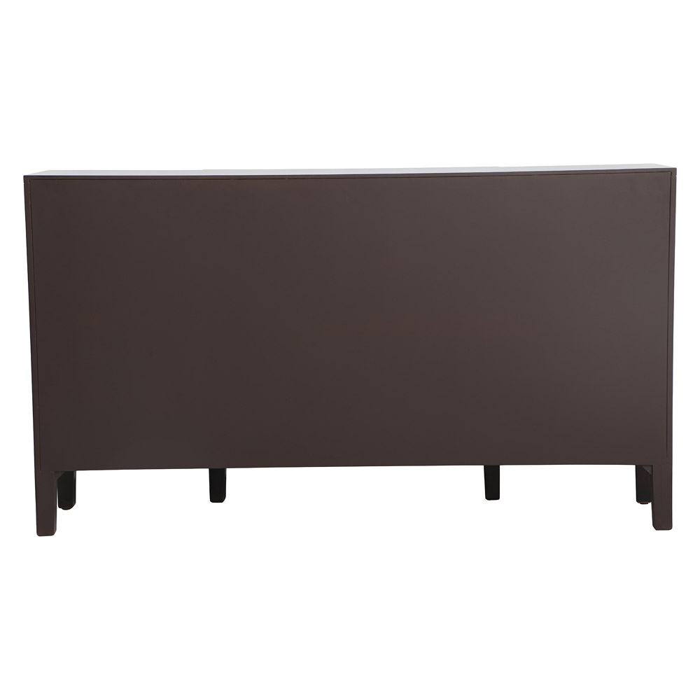 Elegant 60" Mirrored Credenza - Dark Brown (MF82001DT)