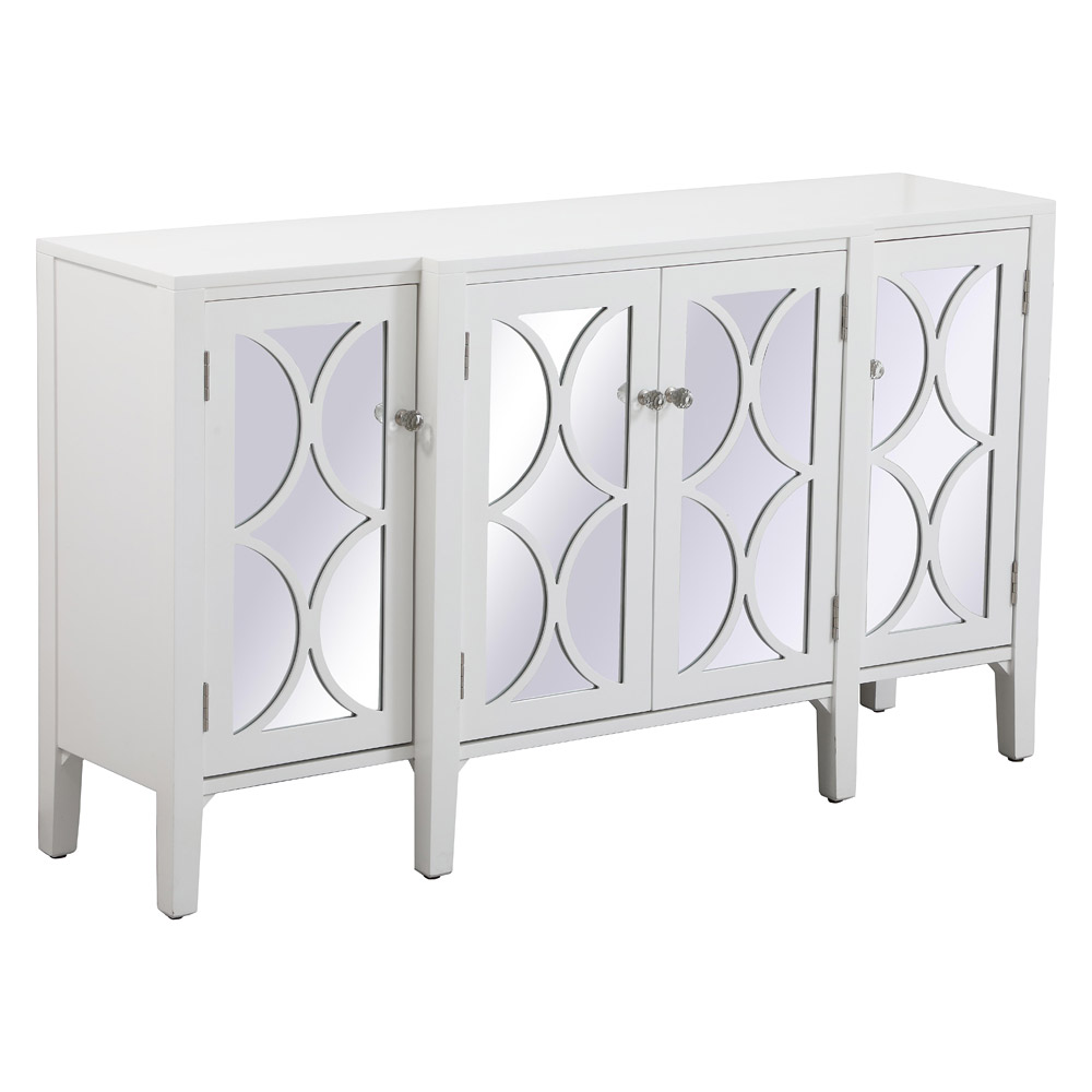 Elegant 60" Mirrored Credenza - White (MF82001WH)