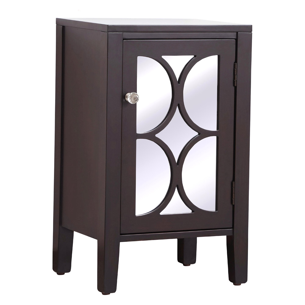 Elegant 18" Mirrored Cabinet - Dark Brown (MF82035DT)