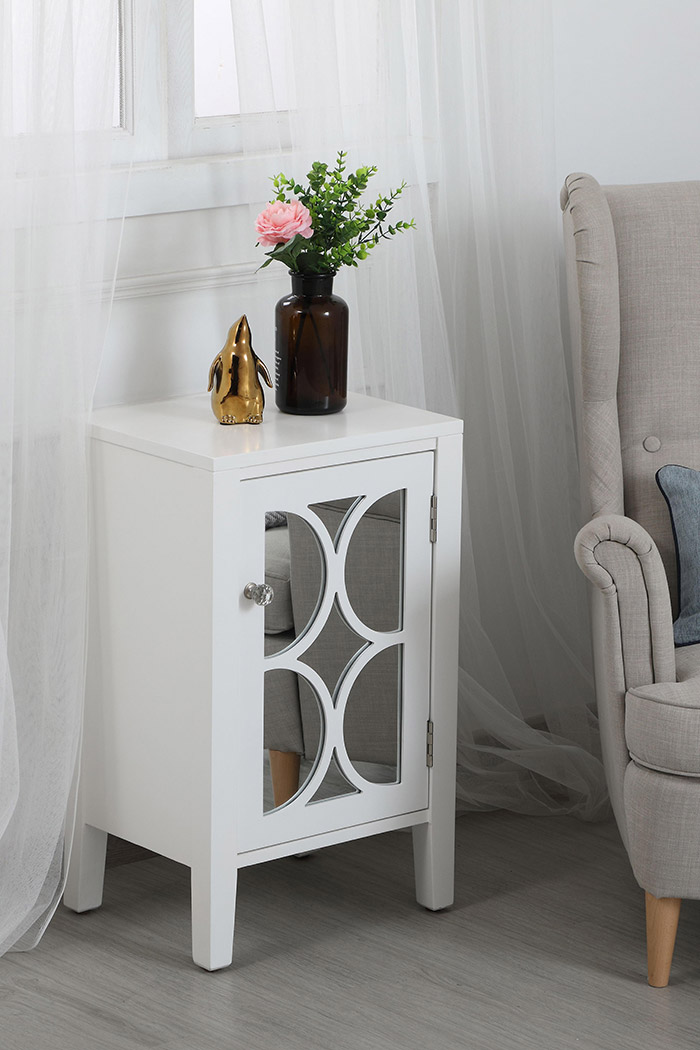 Elegant 18" Mirrored Cabinet - White (MF82035WH)