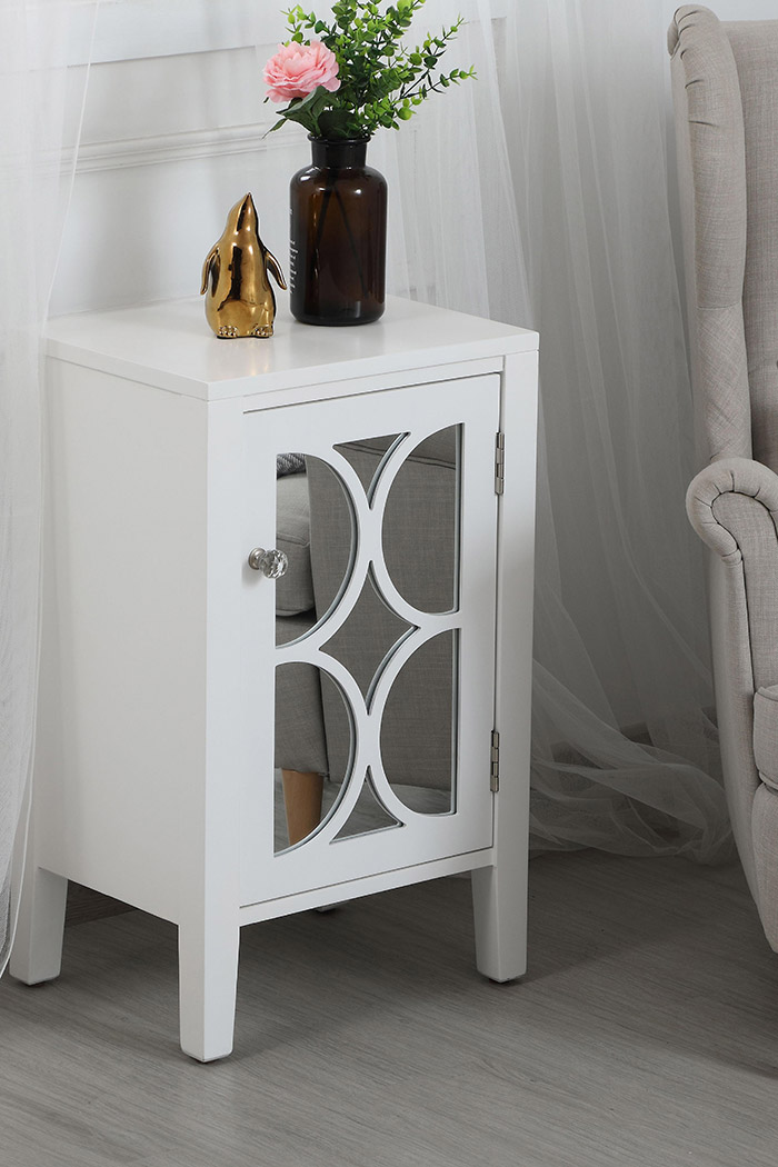 Elegant 18" Mirrored Cabinet - White (MF82035WH)