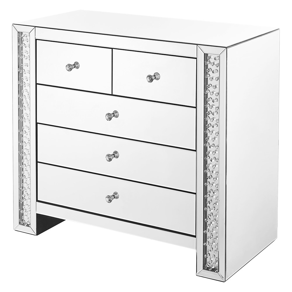 Elegant - 39.5" Crystal Five Drawers Cabinet (MF91007)