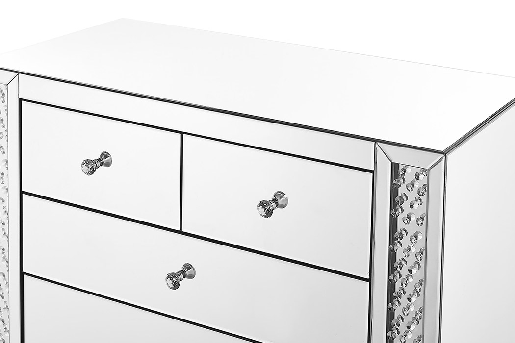 Elegant - 39.5" Crystal Five Drawers Cabinet (MF91007)